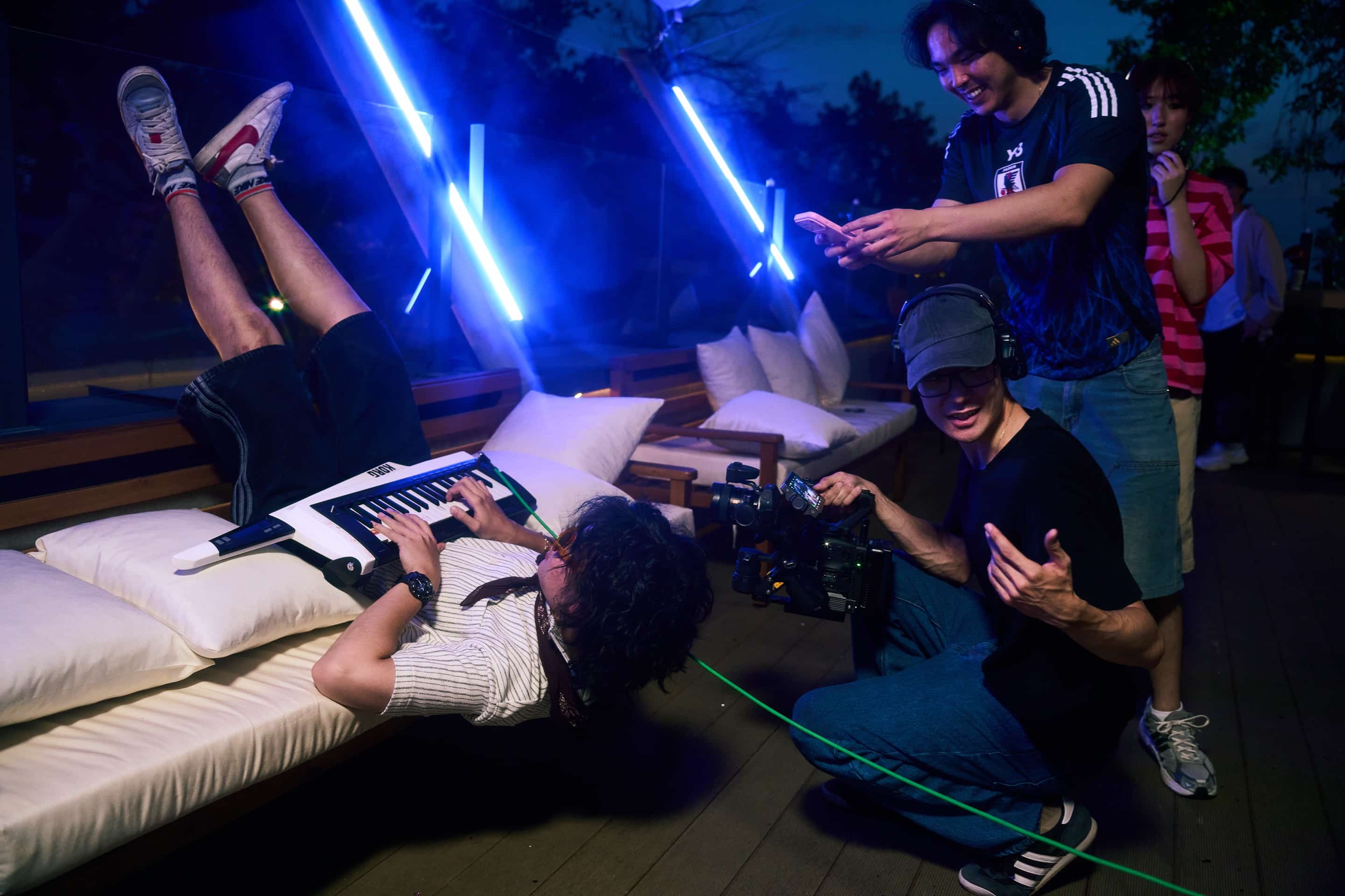 Behind the scenes at a BUL Creative music video shoot